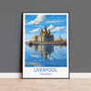 Liverpool Travel Print, Travel Poster of Liverpool, Merseyside, England, North West Coast Art, Liverpool Gift, Wall Art Print