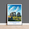 Stonehenge Travel Print, Travel Poster of Stonehenge, England, Wiltshire, Stonehenge Gift, Wall Art Print