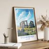 Stonehenge Travel Print, Travel Poster of Stonehenge, England, Wiltshire, Stonehenge Gift, Wall Art Print