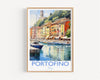 Portofino Poster, Travel Print of Portofino, Italy, Portofino Gift, Travel Watercolour Gift