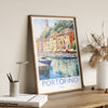 Portofino Poster, Travel Print of Portofino, Italy, Portofino Gift, Travel Watercolour Gift