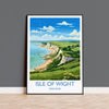 Isle of Wight Travel Print, Travel Poster of Isle of Wight, England, Coast Art, Isle of Wight Gift, Wall Art Print