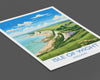 Isle of Wight Travel Print, Travel Poster of Isle of Wight, England, Coast Art, Isle of Wight Gift, Wall Art Print