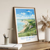 Isle of Wight Travel Print, Travel Poster of Isle of Wight, England, Coast Art, Isle of Wight Gift, Wall Art Print