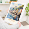 Dinant Poster, Travel Print of Dinant, Belgium, Dinant Gift, Travel Watercolour Gift