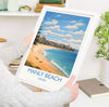 Manly Beach Poster, Travel Print of Manly Beach, Sydney, New South Wales, Australia, Travel Gift