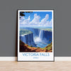 Victoria Falls Print, Travel Poster of Victoria Falls, Zimbabwe, Africa, Travel Gift