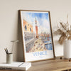 Venice Travel Print, Travel Poster of Venice, Italy, Venice Gift, Travel Watercolour Gift