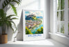 Salzburg Poster, Travel Print of Salzburg, Austria, Salzburg Gift, Travel Watercolour Gift