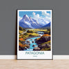 Patagonia Travel Print, Travel Poster of Patagonia, Chile, South America, Patagonia Gift