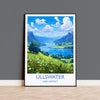 Ullswater Travel Poster, Ullswater Travel Print, England, Cumbria Art, Ullswater Gift, Wall Art Print