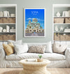 Sofia Travel Print, Travel Poster of Sofia, Bulgaria, Sofia Cityscape, St Alexander Nevsky Cathedral, Sofia Gift