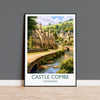 Castle Combe Travel Poster, Travel Print of Castle Combe, England, Cotswolds Art, Cotswolds Gift, Wall Art Print