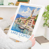 Lake Como Poster, Travel Print of Lake Como, Italy, Venice Gift, Travel Watercolour Gift