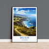 Big Sur Travel Print, Travel Poster of Big Sur, California, Big Sur Gift, USA Gift, Wall Art Print