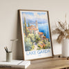 Lake Garda Watercolour Print, Travel Poster of Lake Garda, Italy, Lake Garda Gift, Travel Watercolour Gift