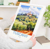 Tuscany Travel Print, Travel Poster of Tuscany, Italy, Tuscany Gift, Travel Watercolour Gift