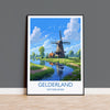 Gelderland Travel Poster, Travel Print of Gelderland, Netherlands, Dutch Art, Gelderland Gift, Wall Art Print