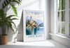 Lake Bled Print, Travel Poster of Lake Bled, Slovenia, Slovenia Gift, Travel Watercolour Gift