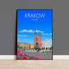 Krakow Travel Print, Travel Poster of Krakow, Poland, Krakow Gift, Poland Wall Art