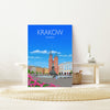 Krakow Travel Print, Travel Poster of Krakow, Poland, Krakow Gift, Poland Wall Art