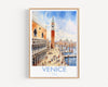 Venice Travel Print, Travel Poster of Venice, Italy, Venice Gift, Travel Watercolour Gift