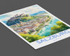 Salzburg Poster, Travel Print of Salzburg, Austria, Salzburg Gift, Travel Watercolour Gift