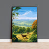 Richmond Park Travel Poster, Travel Print of Richmond Park, Surrey, London, England, London Art, London Gift, Wall Art Print