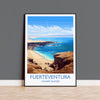 Fuerteventura Travel Print, Travel Poster of Fuerteventura , Canary Islands, Fuerteventura Gift, Wall Art Print