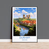 Durham Travel Print, Travel Poster of Durham, County Durham, England, Durham Art, Durham Gift, Wall Art Print