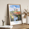 Durham Travel Print, Travel Poster of Durham, County Durham, England, Durham Art, Durham Gift, Wall Art Print