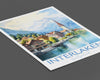 Interlaken Poster, Travel Print of Interlaken, Switzerland, Interlaken Gift, Travel Watercolour Gift