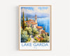 Lake Garda Watercolour Print, Travel Poster of Lake Garda, Italy, Lake Garda Gift, Travel Watercolour Gift