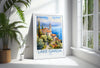 Lake Garda Watercolour Print, Travel Poster of Lake Garda, Italy, Lake Garda Gift, Travel Watercolour Gift