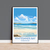 Whitesands Bay Travel Print, Travel Poster of Whitesands Bay, St Davids, Pembrokeshire Art, Whitesands Bay Gift, Wales Gift