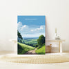 Peak District Print, Travel Poster of Peak District, National Park, England, UK, Peak District Art Gift