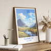 Glencoe Travel Print, Travel Poster of Glencoe, Highlands Gift, Scotland, Highlands Art, Glencoe Gift, Wall Art Print