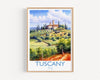 Tuscany Travel Print, Travel Poster of Tuscany, Italy, Tuscany Gift, Travel Watercolour Gift