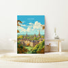 Oxford Travel Poster, Travel Print of Oxford, Oxfordshire, England, Oxford Gift, Oxford University, UK Gift, Wall Art Print