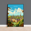 Oxford Travel Poster, Travel Print of Oxford, Oxfordshire, England, Oxford Gift, Oxford University, UK Gift, Wall Art Print