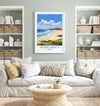 Fistral Beach Travel Poster, Travel Print of Cornwall, England, Cornwall Art, Fistral Beach Gift, Wall Art Print