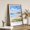 Fistral Beach Travel Poster, Travel Print of Cornwall, England, Cornwall Art, Fistral Beach Gift, Wall Art Print