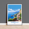 Sorrento Travel Print, Travel Poster of Sorrento, Italy Poster, Sorrento Gift, Sorrento Art, Italy Art Travel Gift