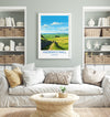 Hadrians Wall Travel Print, Travel Poster of Hadrians Wall , Northumberland, Hadrians Wall Gift, Northumberland Art,