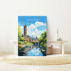 Manchester Travel Poster, Travel Print of Manchester, Lancashire, Manchester Gift, Manchester Art, Lancashire Poster