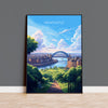 Newcastle Travel Poster, Travel Print of Newcastle , Tyne and Wear, Newcastle Gift, Newcastle Art, Tyne and Wear Poster