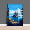 Lake Tahoe Print, Travel Poster of Lake Tahoe, Sierra Nevada Art, Lake Tahoe Gift, USA, Travel Gift