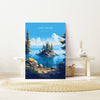 Lake Tahoe Print, Travel Poster of Lake Tahoe, Sierra Nevada Art, Lake Tahoe Gift, USA, Travel Gift