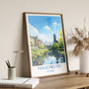 Manchester Travel Print, Travel Poster of Manchester, Lancashire, Manchester Gift, Manchester Art, Lancashire Poster