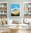 Northumberland Travel Poster, Travel Print of Northumberland Coast, England, Northumberland Art, Bamburgh Castle Gift, Wall Art Print